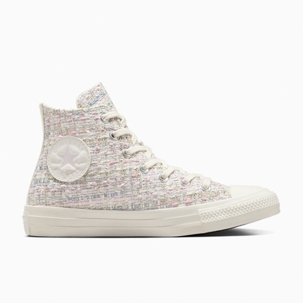 Converse High-Top Pink Tweed Canvas Sneakers